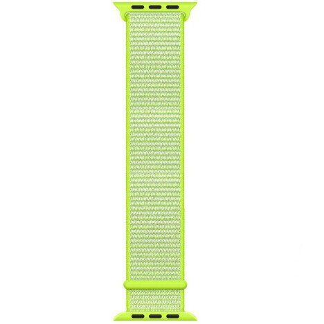 Curea iUni compatibila cu Apple Watch 1/2/3/4/5/6/7, 44mm, Nylon Sport, Woven Strap, Electric Green